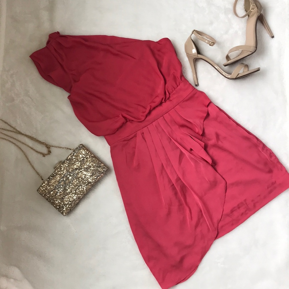 One Shoulder Ruffle Assymetrical Dress